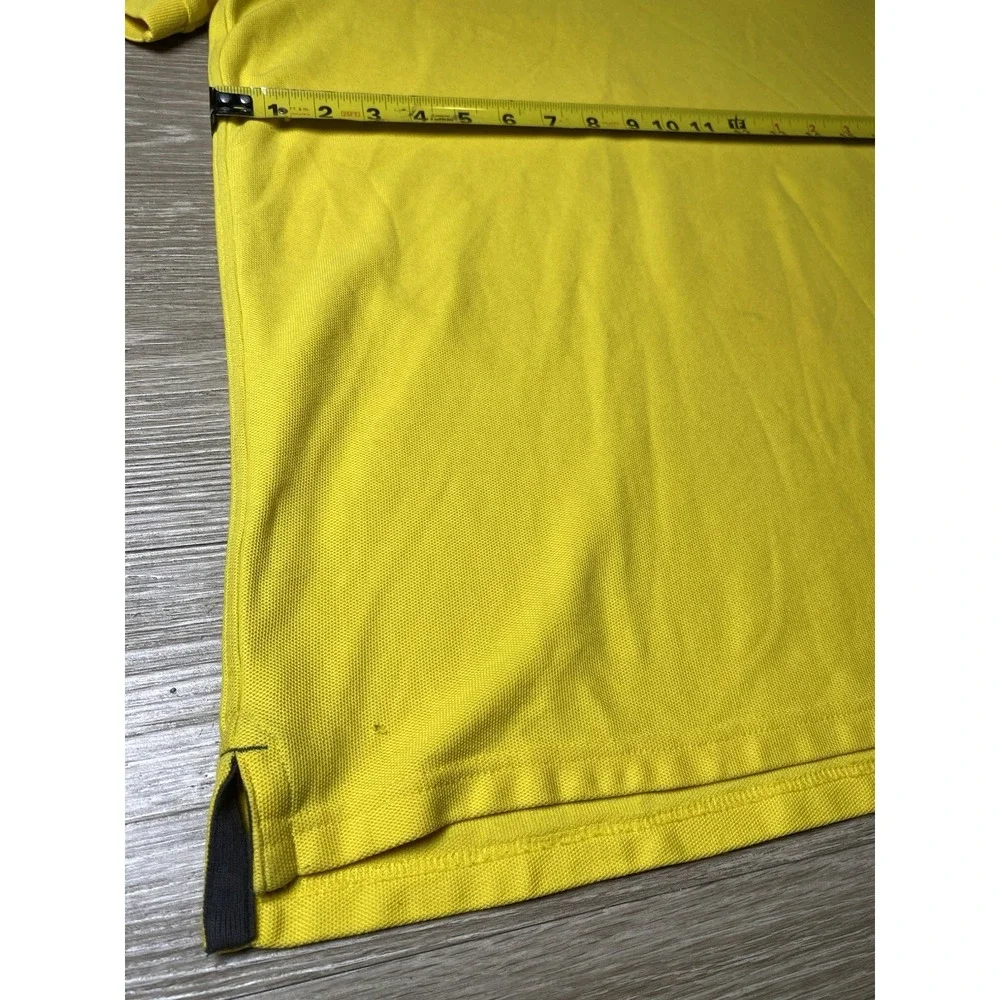 Men's 2XL Tall Vintage Nike Lebron James Yellow Polo Shirt Lion Crest Logo XXIII